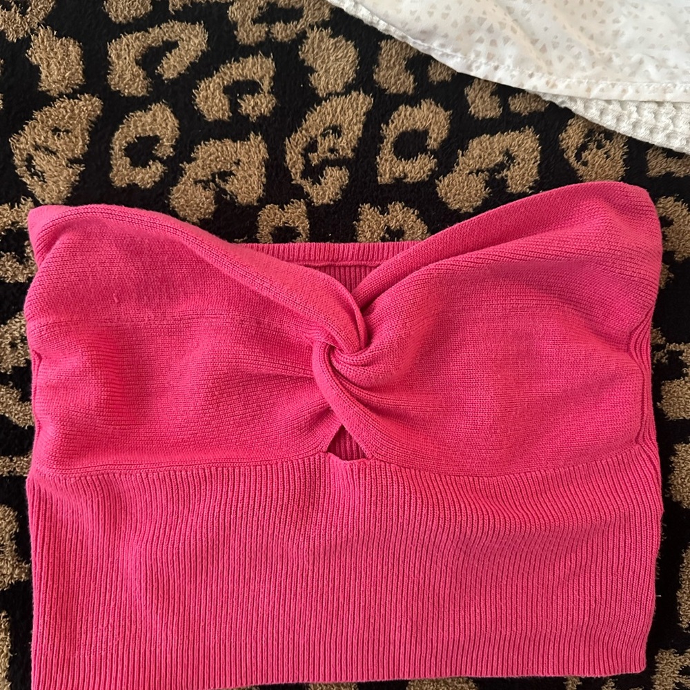 Amazon hot pink strapless top